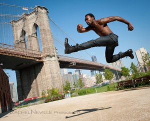 outdoor photo shoots dancer brooklyn bridge male dancer jumping