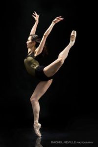 ballet dancer black lace color block leotard photo Rachel Neville dance photographer NYC