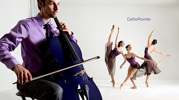performing arts photographer Rachel Neville purple cello