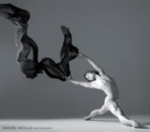 male dancer with drape Rachel Neville photographer