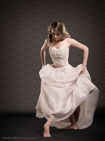 white wedding dress dancer
