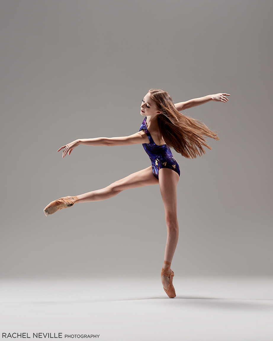 ballet dancer photo long hair down no tights