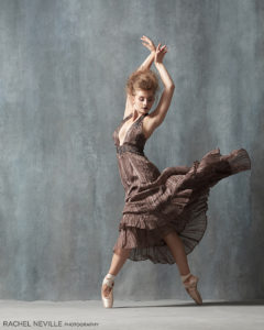 dusty rose dress edgy with pointe shoe dance photographer rachel neville